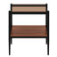 2 tables de bout rectangulaires robustes, en verre trempé et de couleur brune, L 19,1 po x l 15,25 po, H 21,58 po, capacité de charge de 110 lb de 2 tables de salon - teinte supérieure, capacité de charge-928616912-928616915