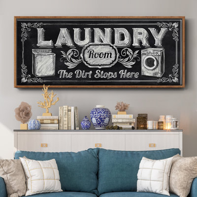 Dirt Stops Here- Framed Canvas
