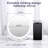 Nadeem Round Modern LED Lighted Rechargeable Magnifying Portable Travel Vanity Makeup Mirror-1279822046