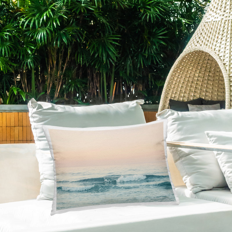 Coussin décoratif d'extérieur imprimé Grèce Ocean Waves par Sissi et Seb