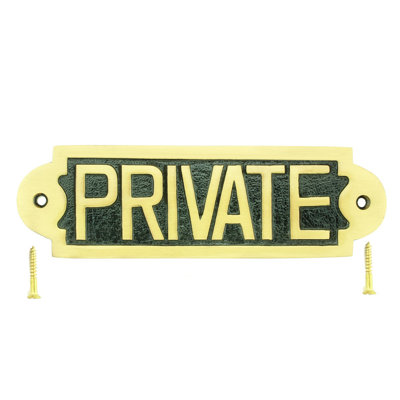 Plaques Polished Private Sign