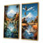 Volcano Volcanic Reflections - Ensemble de 2 reproductions d'art mural volcaniques-2026049852-2026049855