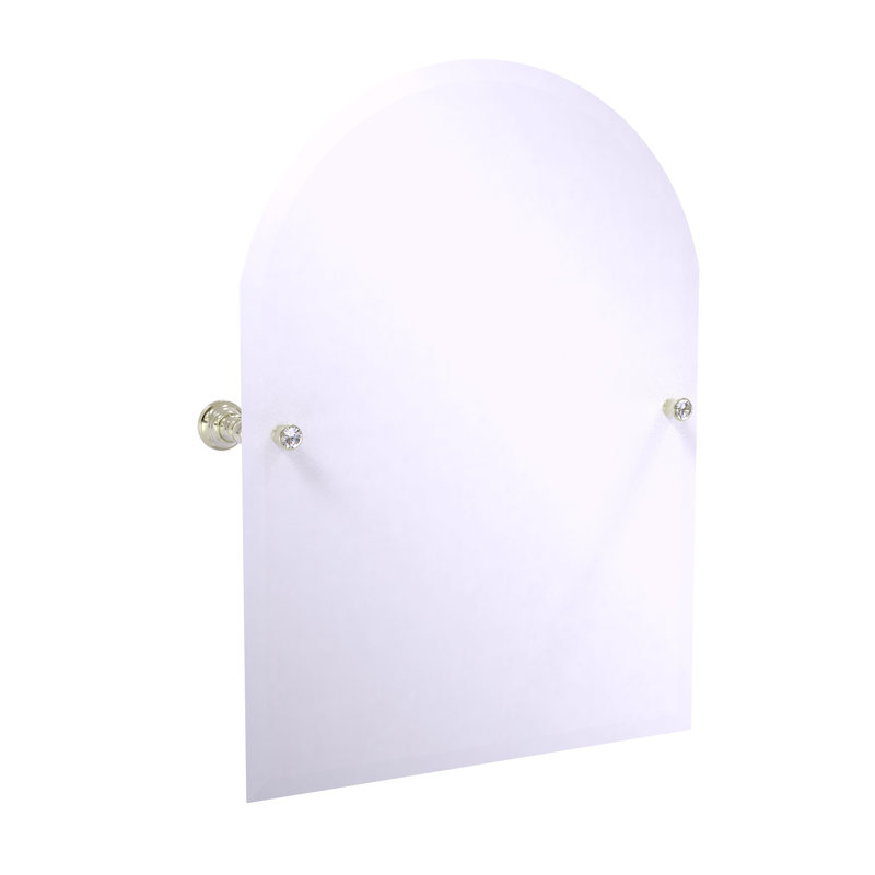Miroir de meuble-lavabo biseauté sans cadre Gavin, Nickel poli
