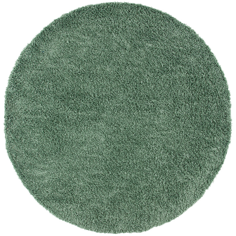 Martensville Shag Performance Solid Color Rug, Round 4'