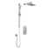Complete Shower System with Push-Button Valve and Decorative Trim