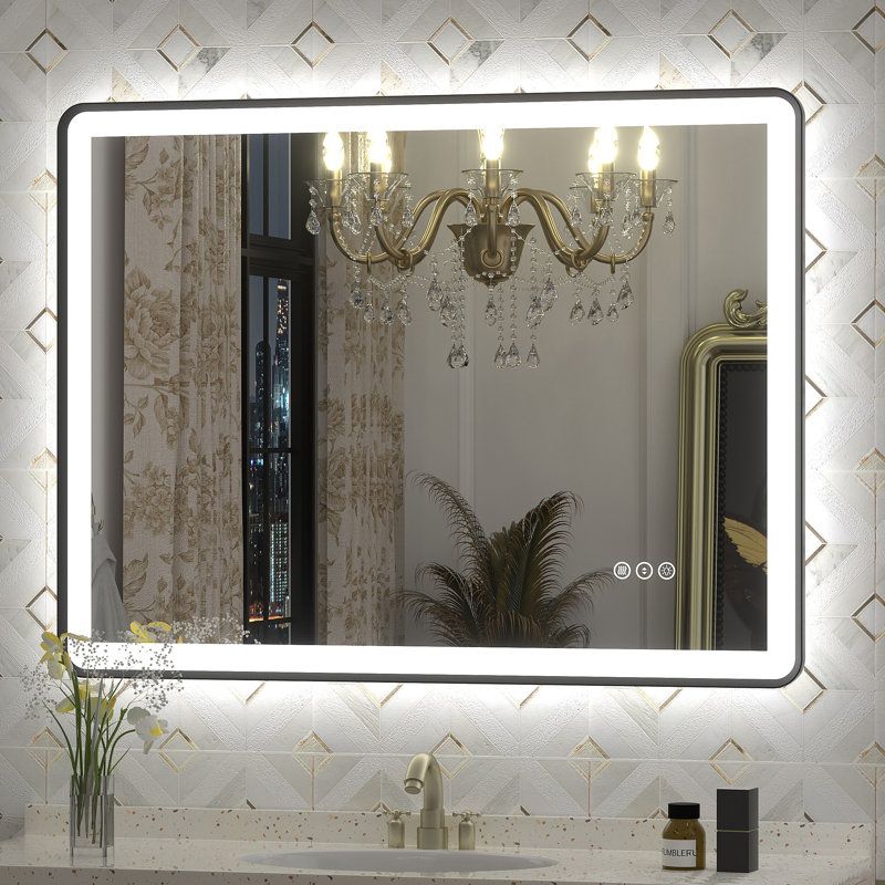 Miroir de salle de bain / meuble-lavabo Aevar, 40 po x 30 po