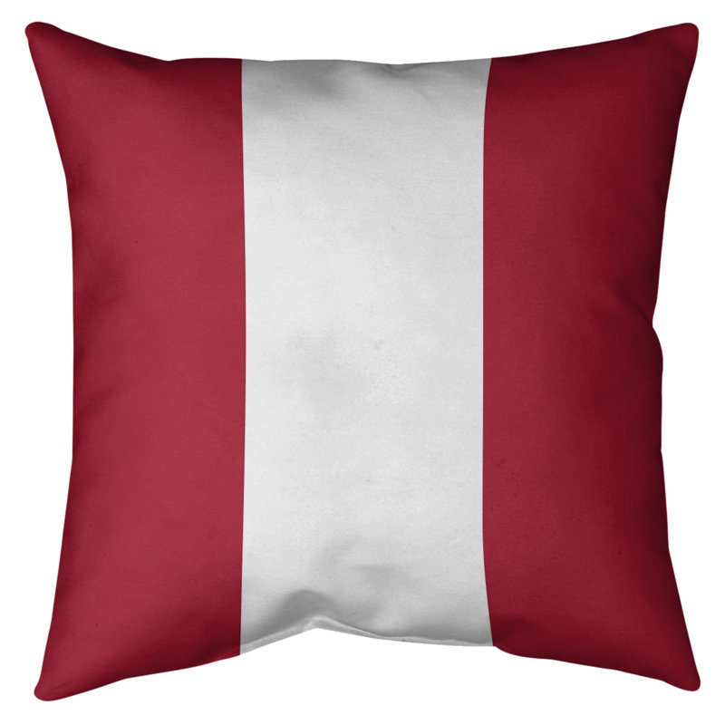 Housse de coussin Atlanta Football, 16 po x 1 po, Rouge / Blanc, Simili suède
