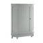 Armoire de salle de bain d'angle grise triangulaire avec tablette réglable et panneau de fibres à densité moyenne de style moderne (ancien SKU: N725P172615E)-1782840295