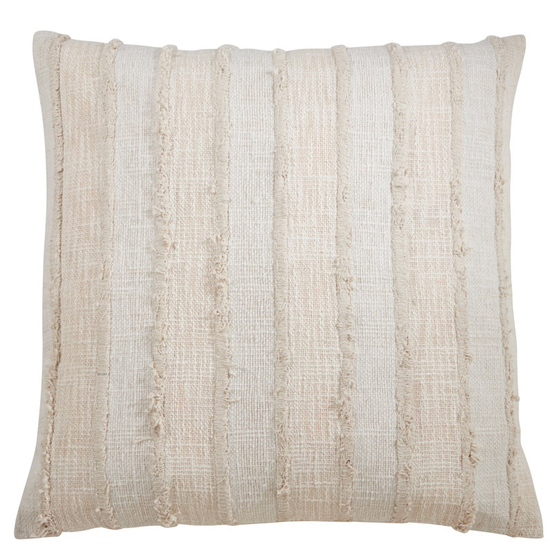 Michonne Collection Appliqued Cotton Throw Pillow, Polyester/Polyfill