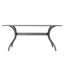 Table rectangulaire de 68 po au fini cuivre, structure en aluminium coulé, structure en aluminium