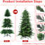 Arbre de Noël 5 pi + PE, 1488 pointes, structure à charnières pour un placement automatique des branches, support en métal durable + PE, plein et aspect, branches, chute automatique, très résistant