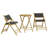 Bay Isle Home 3 Piece Folding Bistro Set With Cushions Bamboo-2061313768