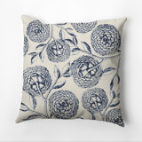 Botanical Blooms Floral Indoor/Outdoor Reversible Throw Pillow