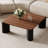 Modern Wood Square Coffee Table, Sturdy Wooden Living Room Table