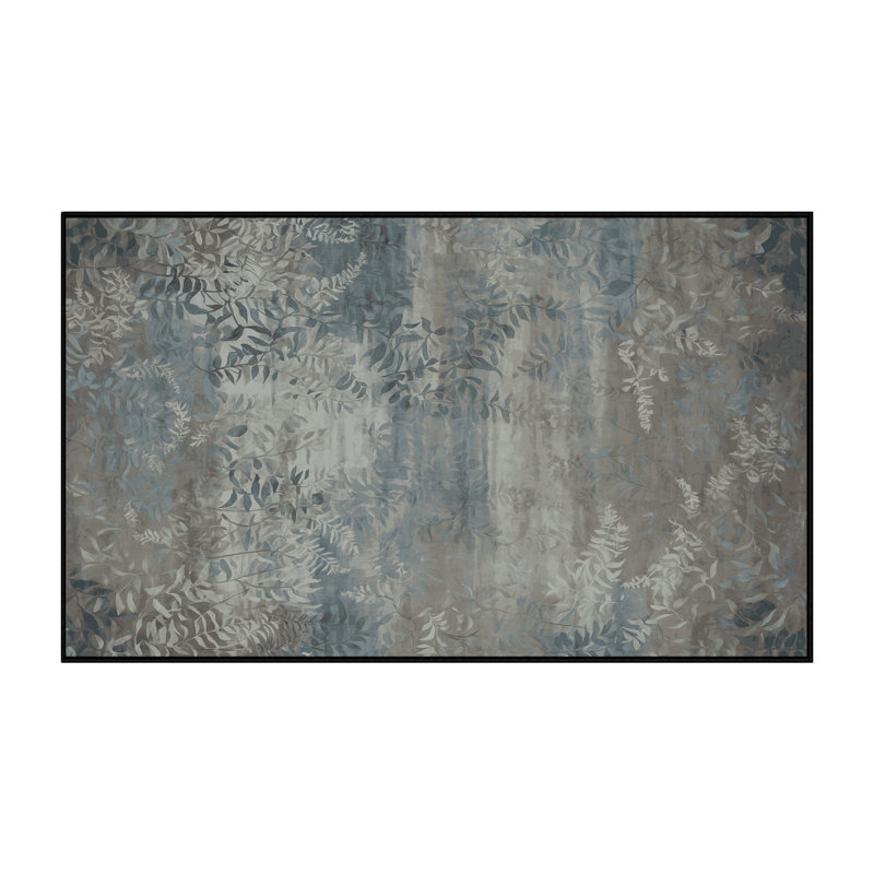 Machine Washable Gray Area Rug, Runner 2' x 4'