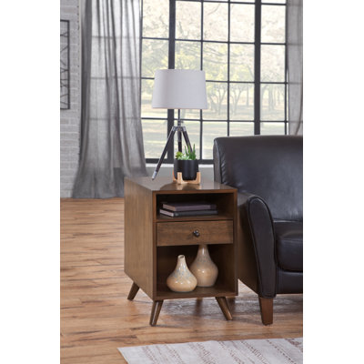 Glenn End Table with Storage and Built-In Outlets