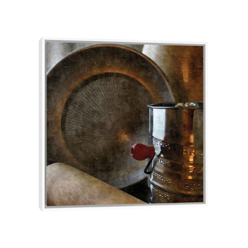 Rustic Kitchen II, Cadre blanc, H 12 po x l 12 po x P 1,5 po