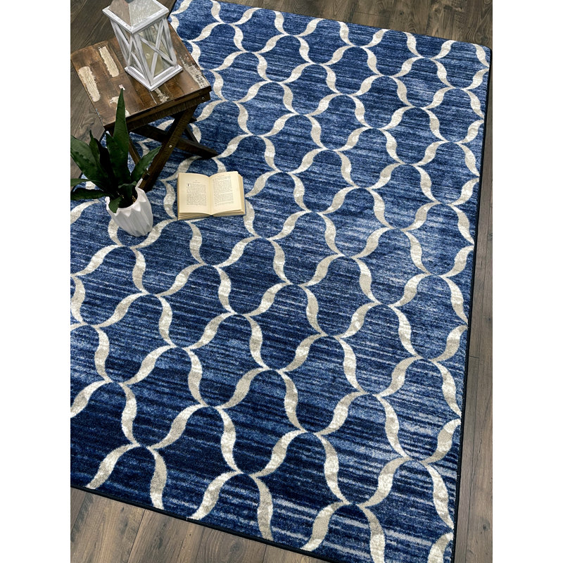 Hopelyn Abstract Indoor Rug, Rectangle 4' x 5'