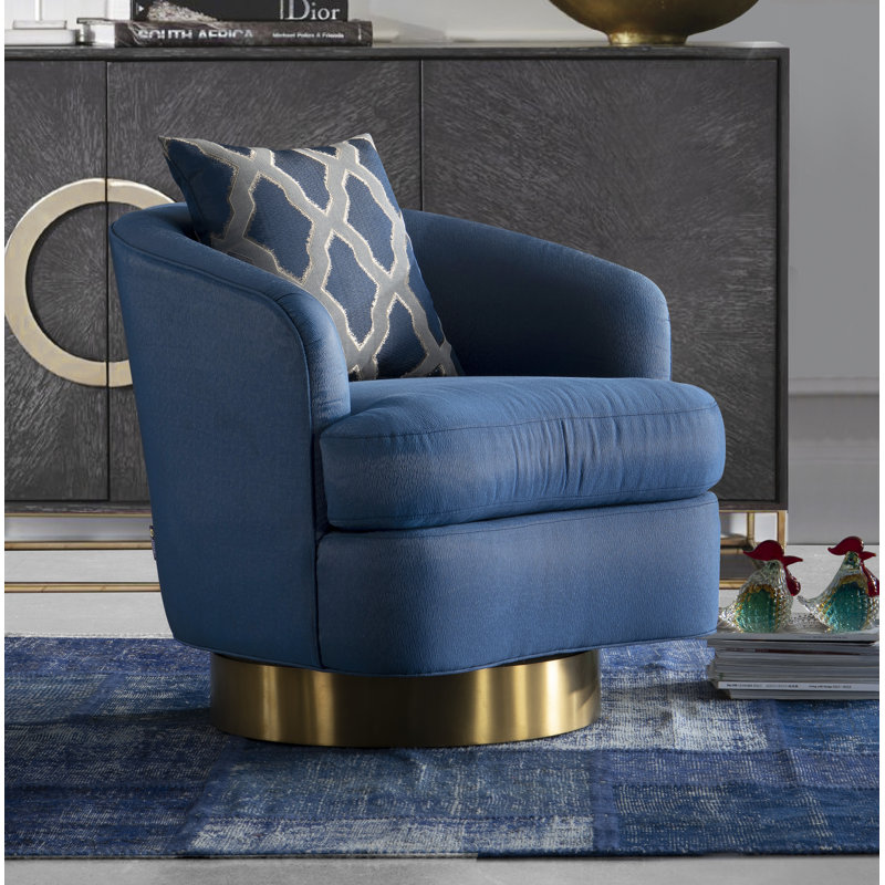 Fauteuil demi-tonneau pivotant en polyester Sneyd Park