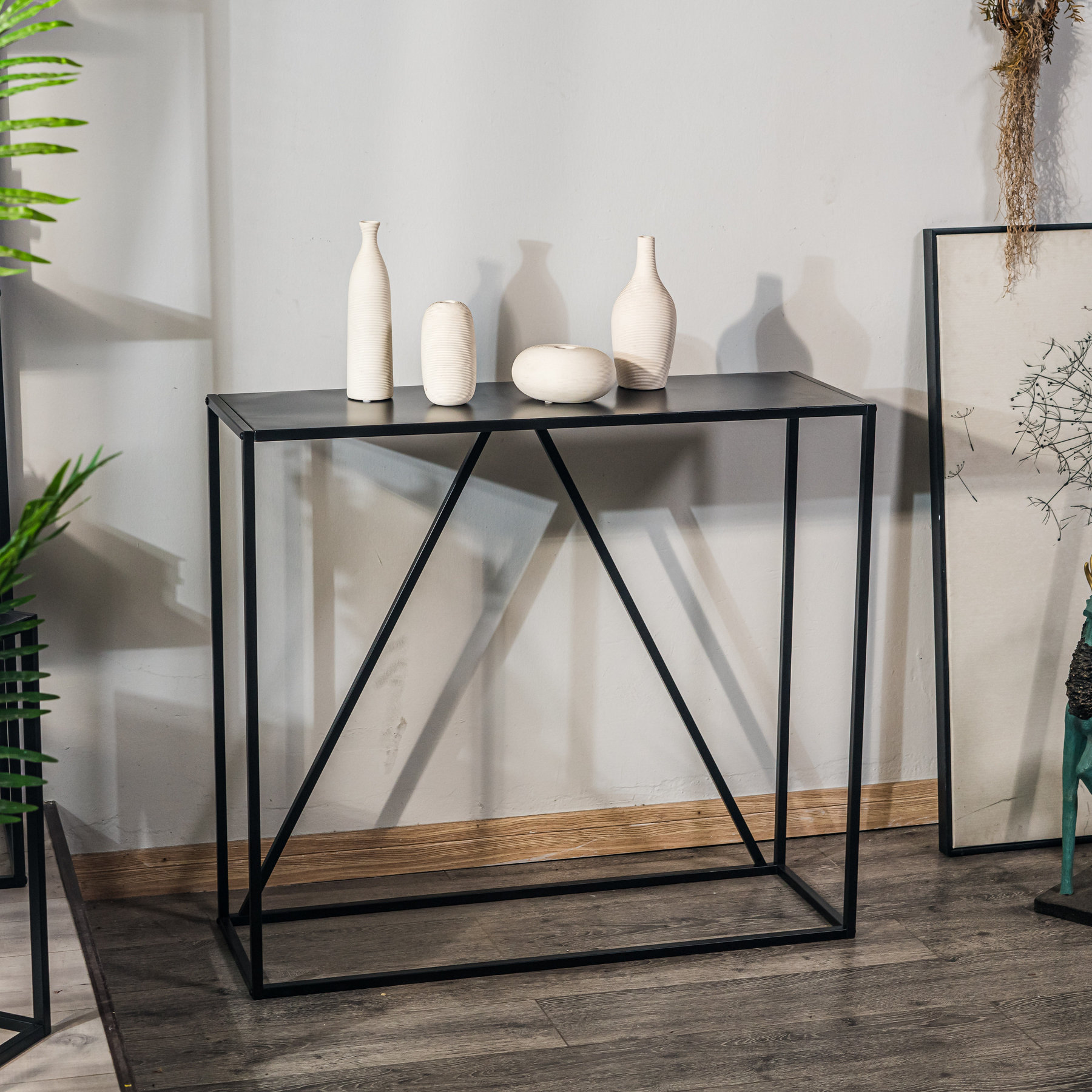 Ebern Designs Schade Industrial Metal Console Table - Wayfair Canada