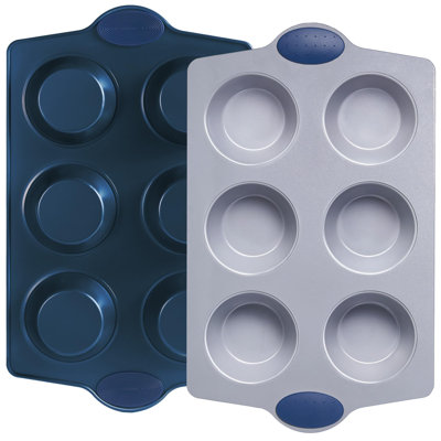 12-Cup Non Toxic Nonstick Ceramic Muffin Pan & Cupcake Tin, PFOA & PFOA Free, Heavy Duty Rust-Resistant Aluminized Steel, Oven Safe