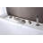 High Flow Deck Mount Roman Tub Faucet with Elegant Waterfall Spout, Contemporary Three-Knob Five-Hole Bathtub Faucet with Hand Shower, Brushed Nickel