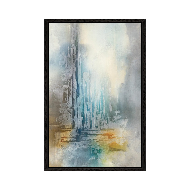 Rising Atmosphere 1 Piece Painting on Canvas, 101.6cm H x 66.04cm W x 3.81cm D, Black Floater Framed