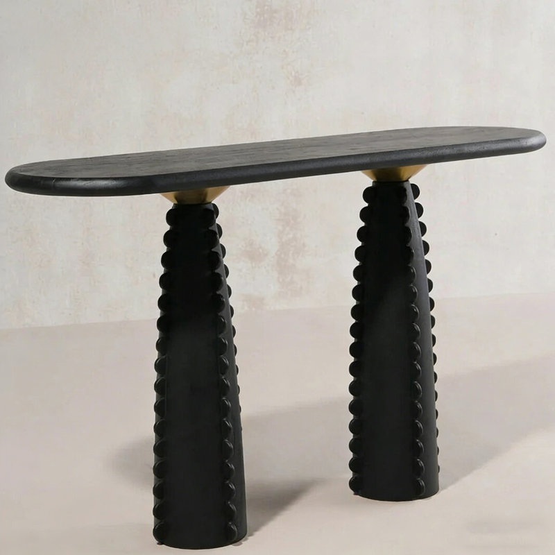 Console en bois massif de style moderne, H 30,7 po x l 47,2 po x P 15,7 po