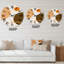 Abstrait abstrait soleil et lune dans les tons de terre III - horloge murale moderne-60328391