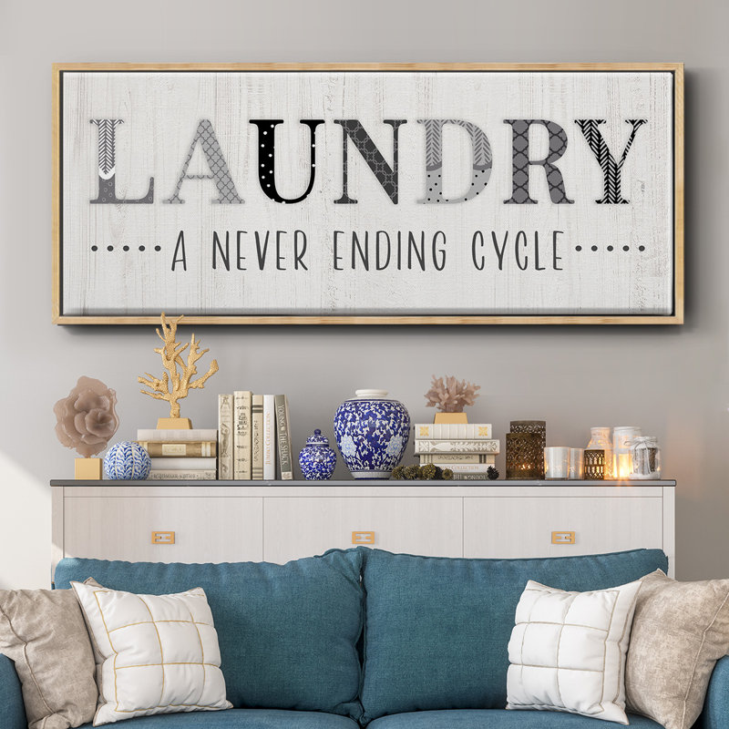 Never Ending- Framed Canvas, 12" H x 30" W