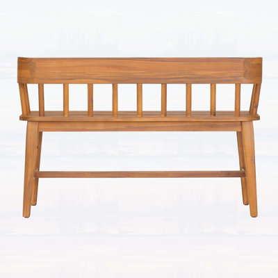 Bramley Outdoor Acacia Wood Bench with Stable Structure and Elegant Design, Perfect for Gardens and Courtyards