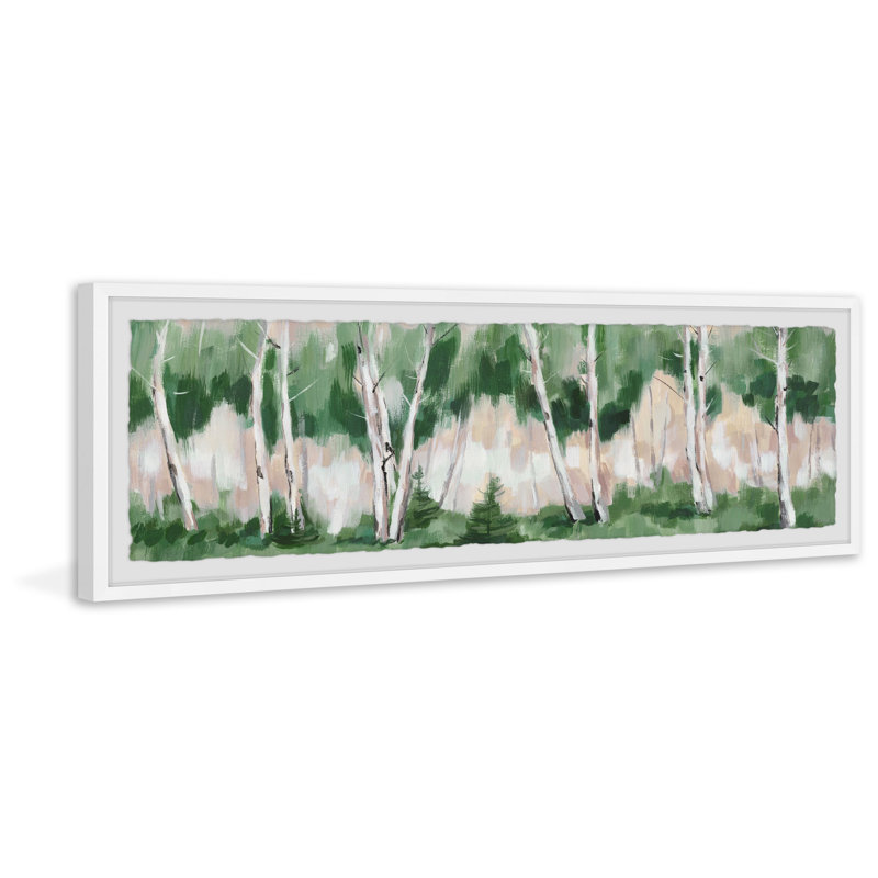 Woods Invited Me 1 Piece Single Picture Frame Panoramic Painting, 38cm H x 114cm W x 3.81cm D