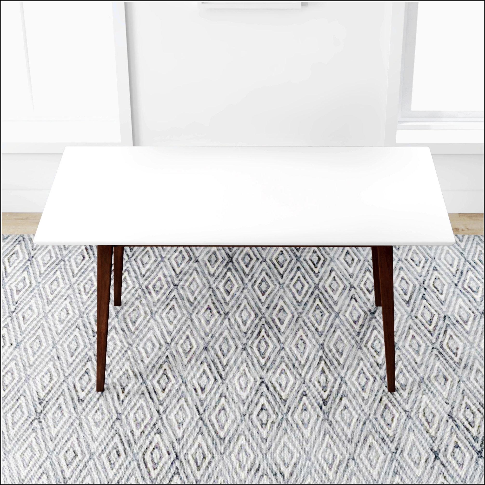 George Oliver Modern Style Solid Wood Rectangular Dining Kitchen Table ...