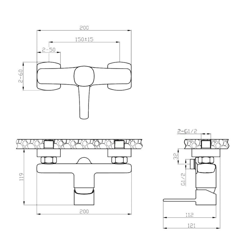 Single Exposed Shower Valve