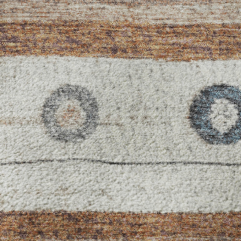 Premium Machine Washable Millbrook AMF1964 Stripes Rug, Round 8'