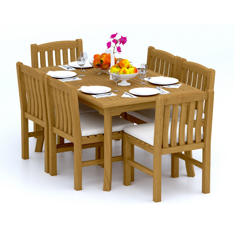 Ensemble de table rectangulaire d'extérieur 7 pièces pour 60 personnes L 60 po Devon