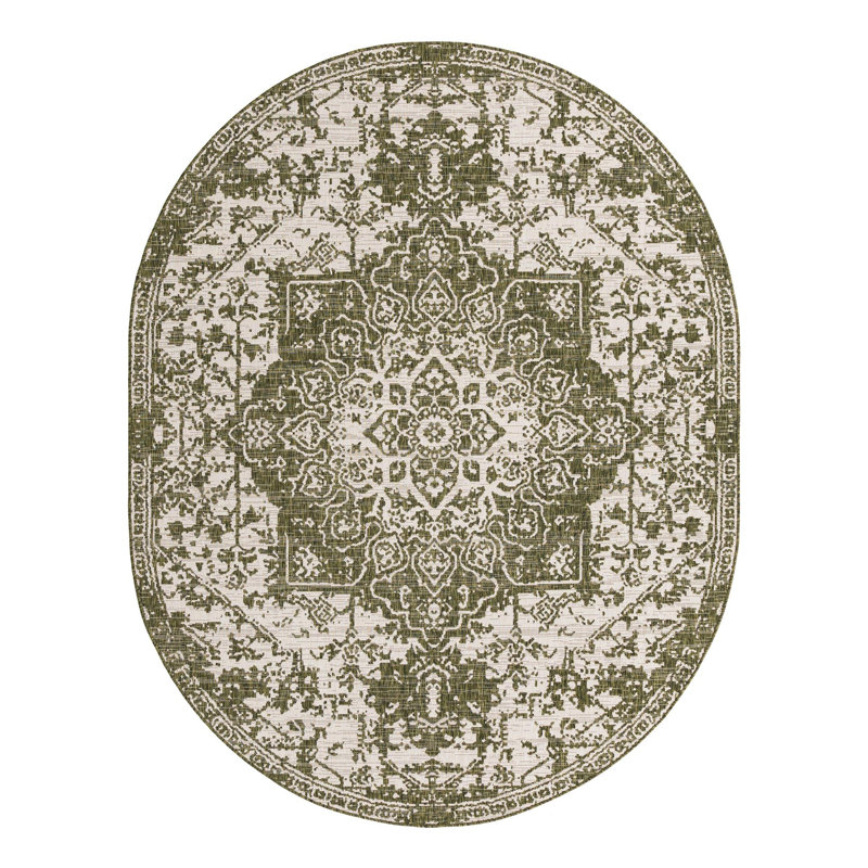 Jill Zarin Dubai Indoor/Outdoor Rug, Oval 7'10" x 10'