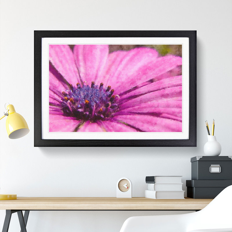 Purple Flower Vol.2 - Framed Print, 27cm H x 36cm W x 2cm D, Black Framed