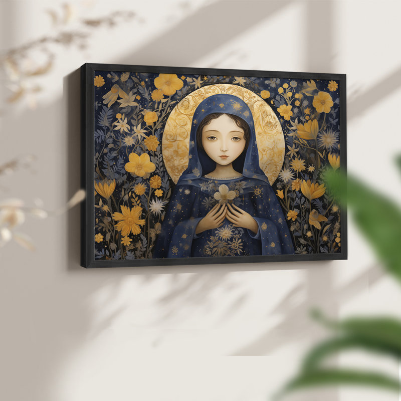 Série religieuse - Imprimé encadré - Restickable, Noir, noir, noir, noir, H 16 po x l 20 po