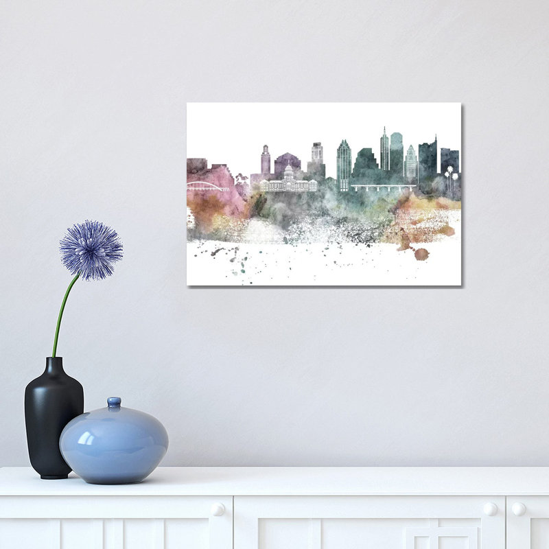 Philadelphia Pastel Skylines, H 12 po x l 18 po x P 1,5 po, Austin