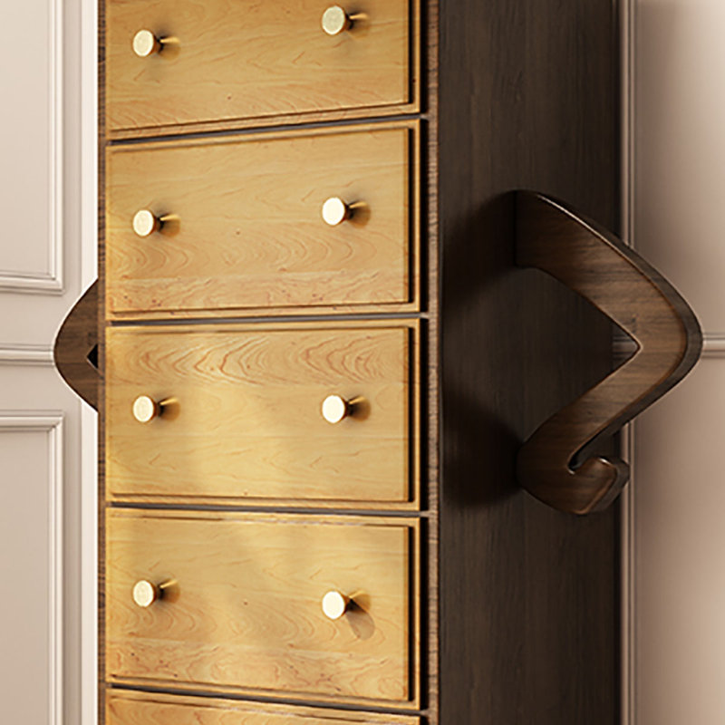 Armoire de rangement à tiroirs, Brun noisette / brun