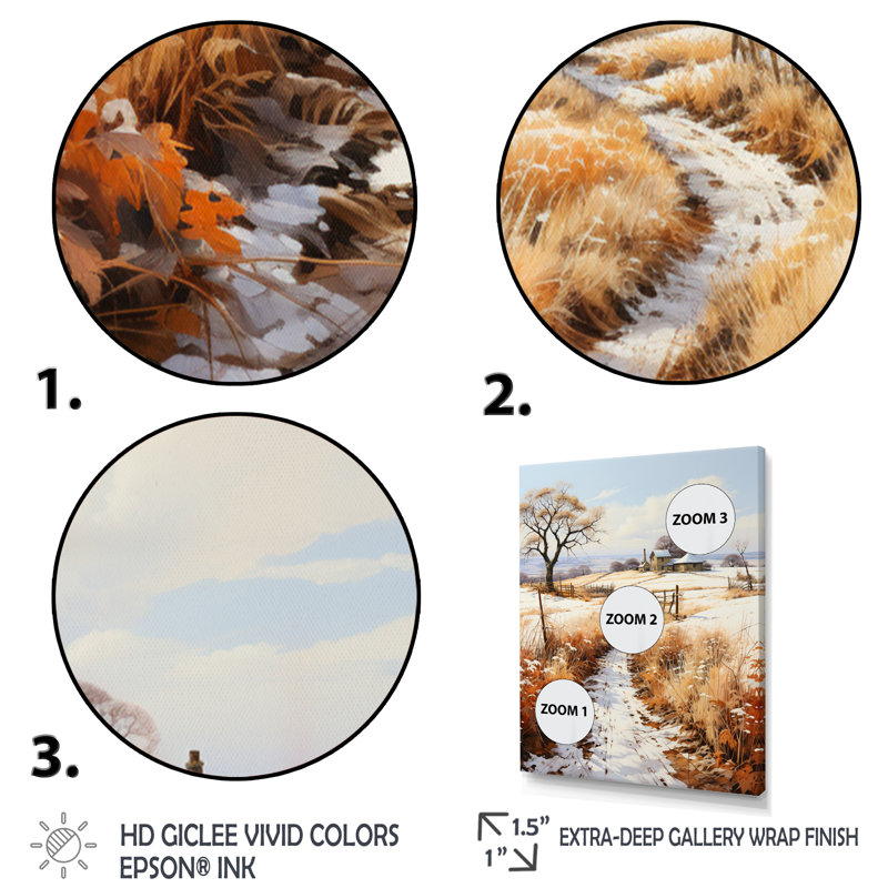 «Countryside The Homestead This I», reproduction d'art sur toile, H 20 po x l 12 po x P 1 po, Or