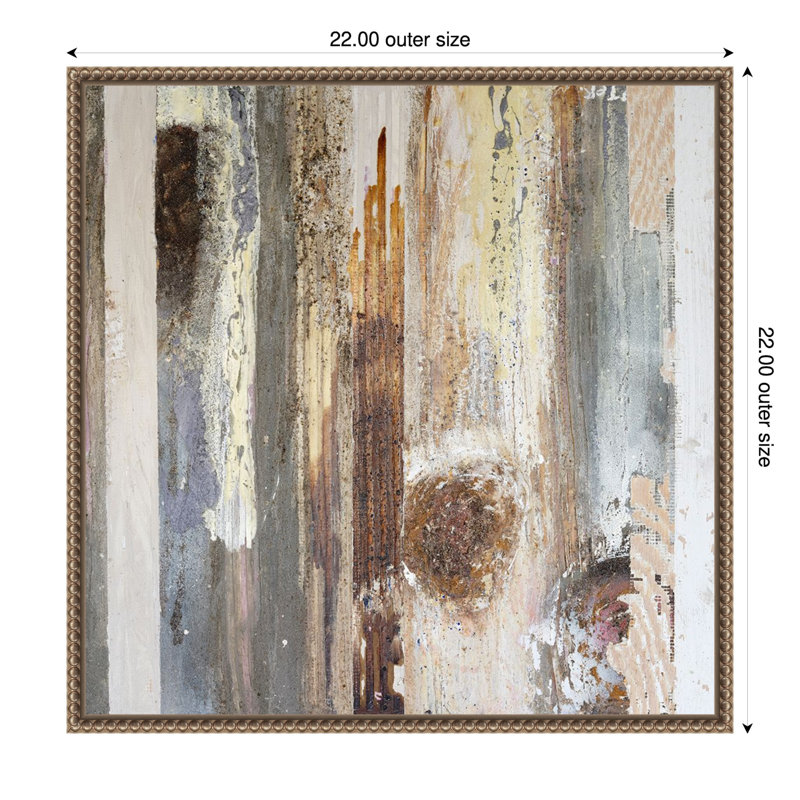 Textured Grain V by Erin McGee Ferrell Framed Canvas Wall Art Print, 22" H x 22" W