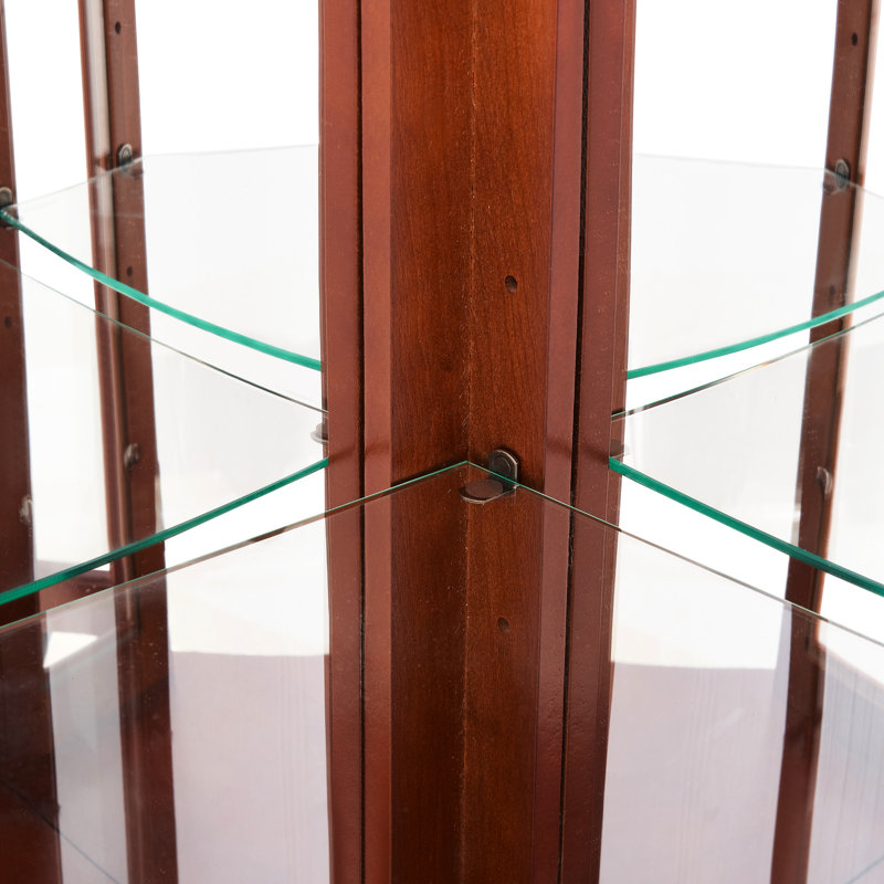 Armoire de coin avec finition en noyer