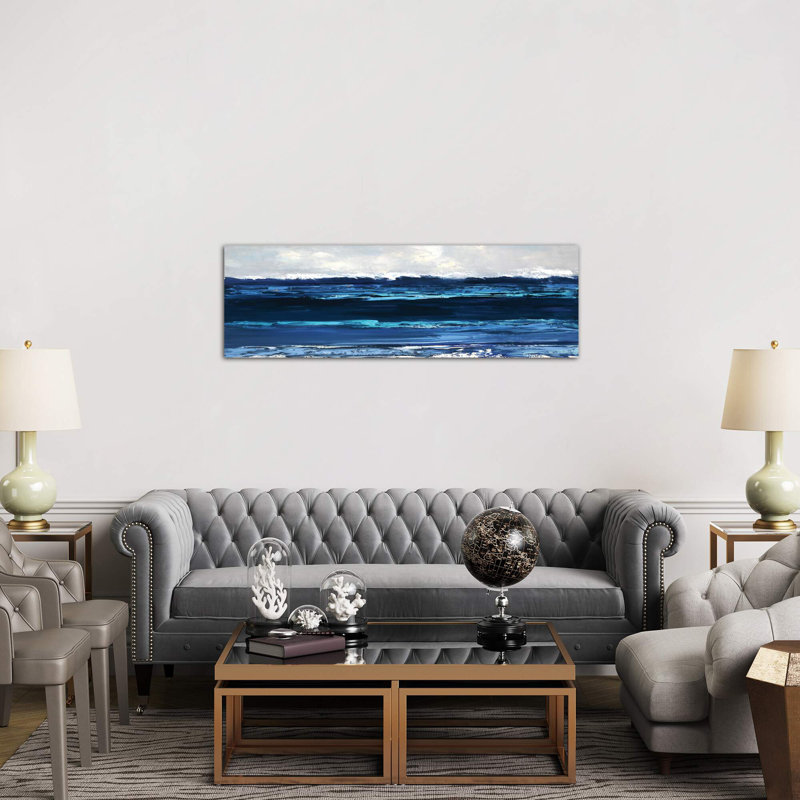 Summer Surf by Sally Swatland - Wrapped Canvas Panoramic Painting, 121.92 cm H x 40.64 cm W x 1.91 cm D