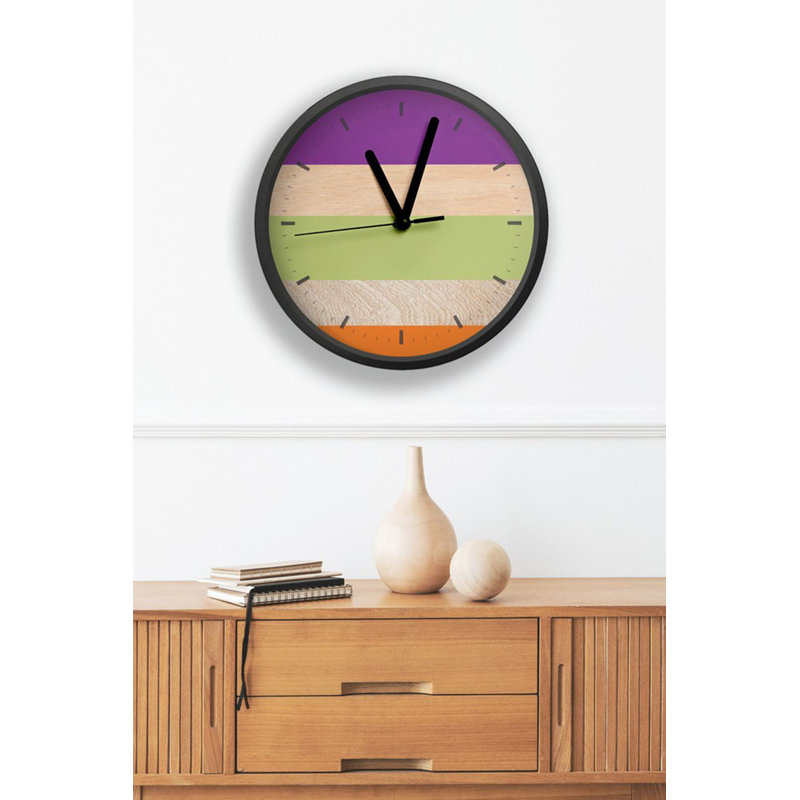 Stylish Decorative Wall Clock, 14.2 x 14.2 x 0.4 inches | 100% MDF, Thickness: 0.2 inches | Lightweight at 1.0 lbs | Perfect for Home & Office Decor, Modern Design with Elegant Finish
