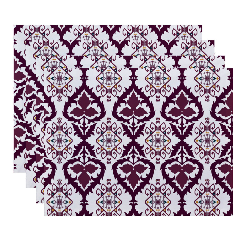 Melchior Polyester Geometric Rectangle Placemat, Purple