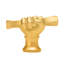 Carpe Diem fist small knob w/ flared footin Gilded Mercury-2045662973