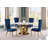 Kenidi 4 - Person Marble Top Pedestal Dining Set-1967086495