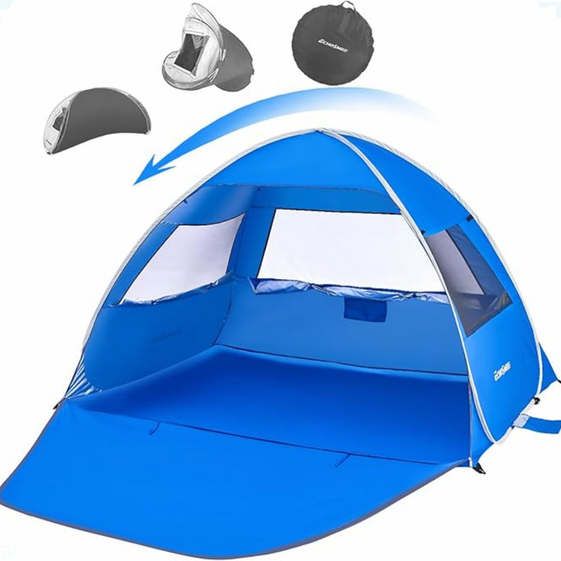 Abri de plage pour 3/4 personnes, parasol portatif